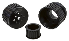 <strong>Gilmer Drive Kit (Belt not included) - Black Finish</strong> <br />Suit Chev V8 with Long Water Pump