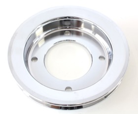 <strong>Billet Crankshaft Pulley</strong><br />Single V groove, suit Holden 253-308 with small bearing water pump, Polished