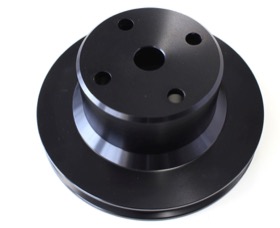 <strong>Billet Water Pump Pulley</strong><br />Single V groove, suit Holden 5.0 V8 VN-VS with large bearing water pump, Black