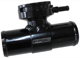 <strong>Billet Aluminium Inline Radiator Hose Filler (suits 42mm Cap)</strong> <br /> Black Finish. Suits 1-1/2" Hoses or accepts -16AN style fittings.
