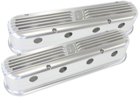 <strong>Billet Aluminium Retro 2-Piece Valve Covers </strong><br /> Silver Finish, Suit LS Series With LS2 or LS3 Coil Mount
