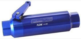 <strong>60 Micron Pro Filter with Ball Valve - Blue </strong><br />-12 ORB Ports. 5.5" x 2"
