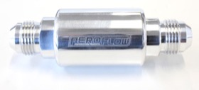 <strong>Billet Fuel Filter -8AN</strong><br />40 micron Stainless Steel element, 1.25