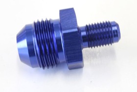 <strong>Inverted Seat Adapter 3/8"-24 to -8AN</strong> <br />Blue Finish