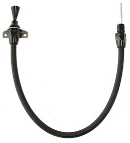 <strong>Firewall Mount Flexible Stainless Steel Transmission Dipstick</strong> <br /> suit GM TH350/400, Black Finish
