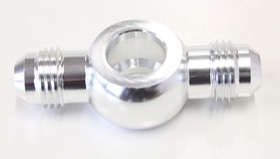 <strong>Alloy Double Ended AN Banjo</strong><br /> 12mm (1/2") to -6AN, Silver Finish
