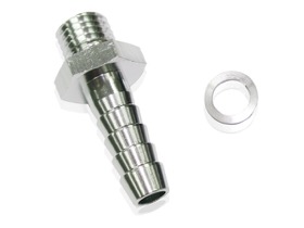 <strong>Barb Adapter M18 x 1.5mm to 5/8"</strong> <br />Silver Finish
