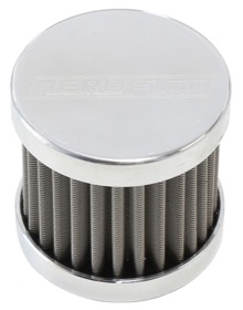 <strong>Stainless Steel Billet Breather with -6AN Female Thread</strong><br /> Polished Finish.
