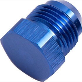 <strong>AN Flare Plug -4AN </strong><br />Blue Finish