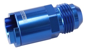 <strong>Push-On EFI Fuel Fitting 3/8" Hose Pressure Side </strong><br /> Blue Finish
