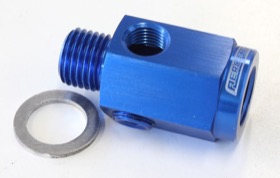 <strong>Metric Extension with 1/8" Port</strong><br /> Blue Finish. M14 x 1.5 Thread
