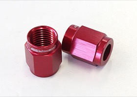 <strong>-3AN Aluminium Tube Nut to 3/16" Tube </strong><br />Red Finish. Suits Aeroflow, Moroso & Russell Tubing
