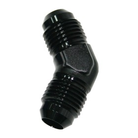 <strong>45° Male Flare Union -3AN</strong><br /> Black Finish