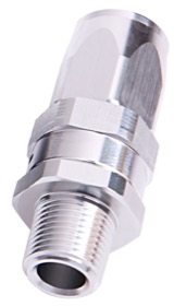 <strong>Male NPT Taper Swivel Straight Hose End 1/4" to -6AN</strong><br /> Silver Finish. Suit 100 & 450 Series Hose