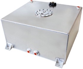 AF85-2151AS Aluminium 15 Gallon (57L) Fuel Cell with Flat Bottom & Fuel Sender </strong> <br /> 18-1/8" L x 20-1/16" W x 10-1/4" H (46cm x 51cm x 26cm)