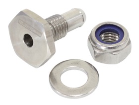 <strong>Stainless Steel Vacuum Hose Port Adapter </strong><br />Suits Rubber/Silicone Hose To Make A Vacuum Port, 1/4" (6mm)
