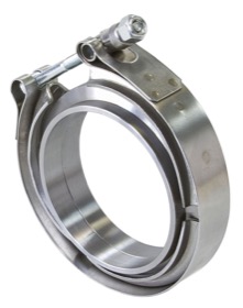 <strong>S/S V-Band Clamp</strong><br />3" I.D, X2 Weld-On Rings & X1 S/S Clamp