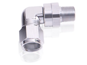 <strong>90° Male NPT to Female AN Adapter 3/4" to -16AN </strong><br /> Silver Finish