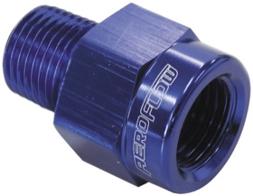 <strong>BSP Male to NPT Female Adapter</strong><br /> 1/8" to 1/8", Blue Finish