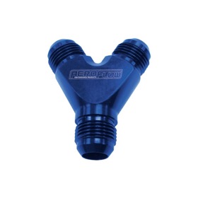 <strong>Y-Block -3AN Inlet/Outlets </strong><br /> Blue Finish