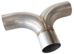 <strong>Stainless Steel Y-Pipe</strong><br /> 2-1/2" Radius Flow Bend, 2-1/2" O.D