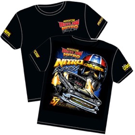 <strong>'Nitro Express' 57 Chev Outlaw Nitro Funny Car T-Shirt</strong><br /> Medium
