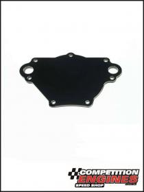 Meziere WP115S, Water Pump Back Plate,  Chrysler SB (Up to 1990), Black Anodized Finish