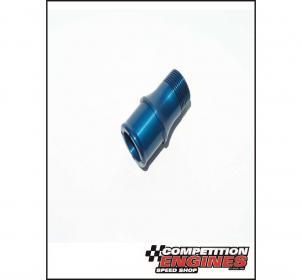 Meziere WP1175B  Fitting, Adapter, NPT to Hose Barb, Straight, Aluminum, Blue Anodized, 1 in. NPT, 1 3/4 in. Hose Barb