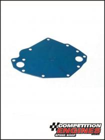 Meziere WP123B, Electric Water Pump Back Plate Ford Cleveland, Blue Anodized Finish