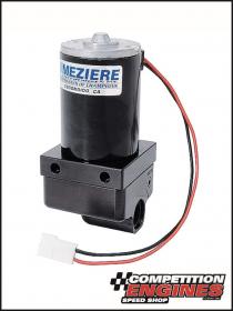 Meziere WP136S, Mini Inline Electric Water Pump Single Outlet, 20 GPM,  Black Anodized 