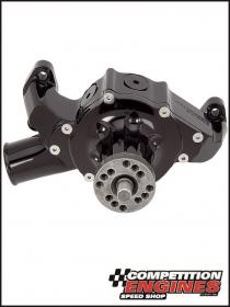 Meziere WP401SP, 400 Series Mechanical Water Pump, Chev Small Block, Short-style Standard Rotation,  Black Anodize Finish