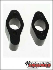 Meziere WPS101S, Water Pump Spacers Small Block Chev, .90'' Thick, Black Anodized Finish, 2pk