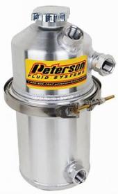 Peterson 2 Gallon Oil Tank Dual Scavenge Inlet 19.5'' Height 6''Dia -12an Female Fittings